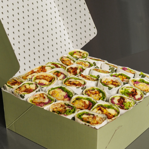 HALOUMI & CORN FRITTER MINI WRAP BOX