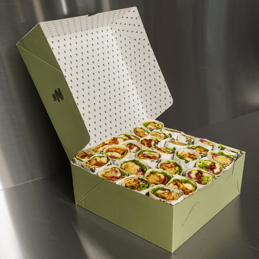 HALOUMI & CORN FRITTER MINI WRAP BOX